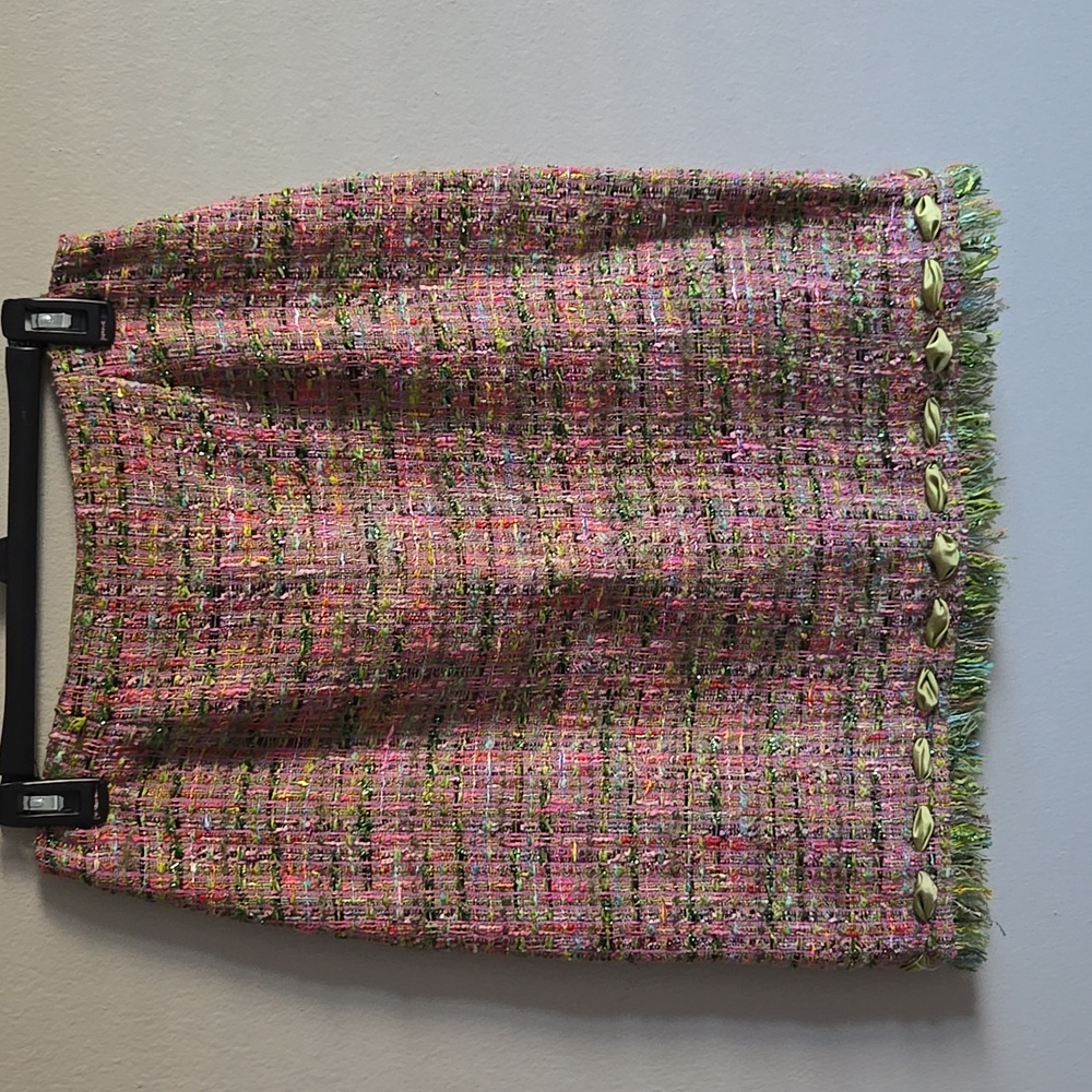 Shop Closing Vintage Teri Jon Multicolor Tweed Skirt